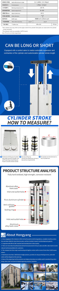 HY CNC TN25x80 Duel Shaft Cylinder